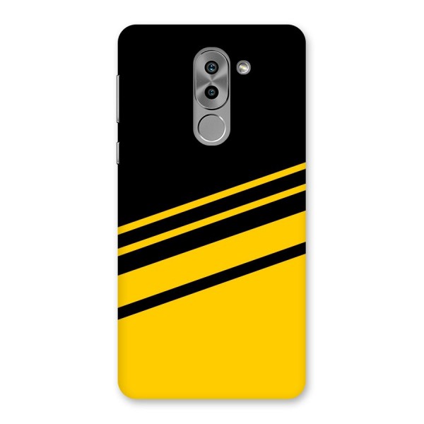 Slant Yellow Stripes Back Case for Honor 6X